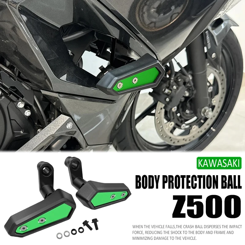 

For Ninja 500 Z500 SE NINJA500 Frame Slider Protector Motorcycle Engine Anti-collision Protector Anti-collision Ball 2024-2025
