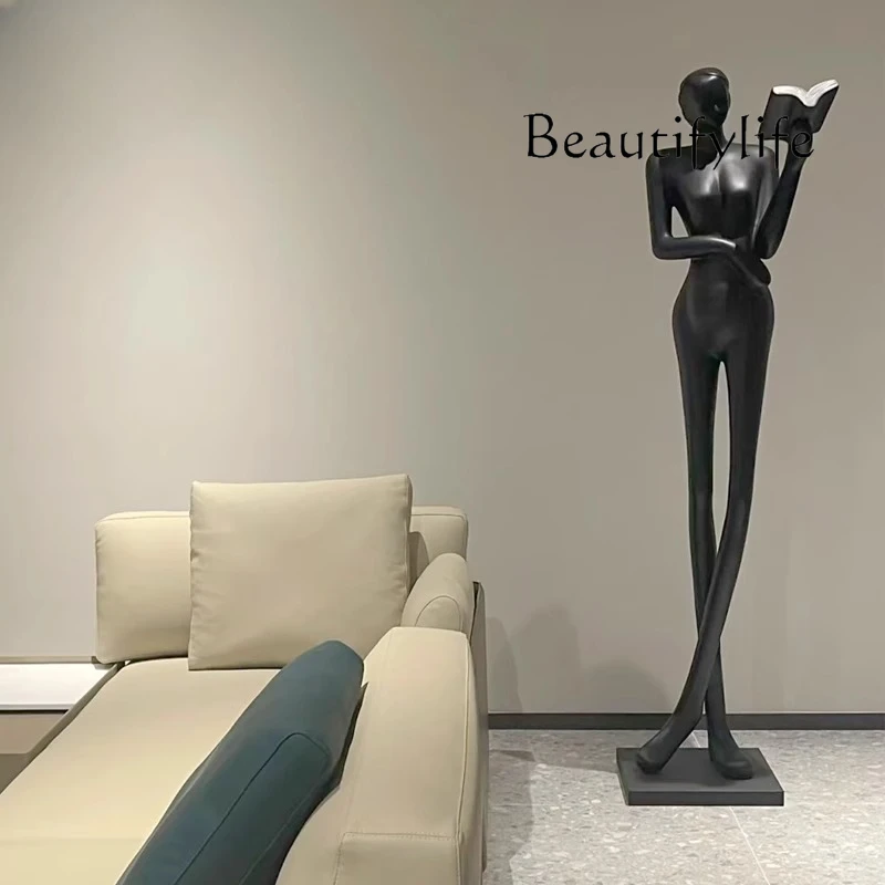 

Creative Abstract Floor Portrait Fiberglass Sculpture Decorative Large Ornament Soft Decoration Customized Artwork