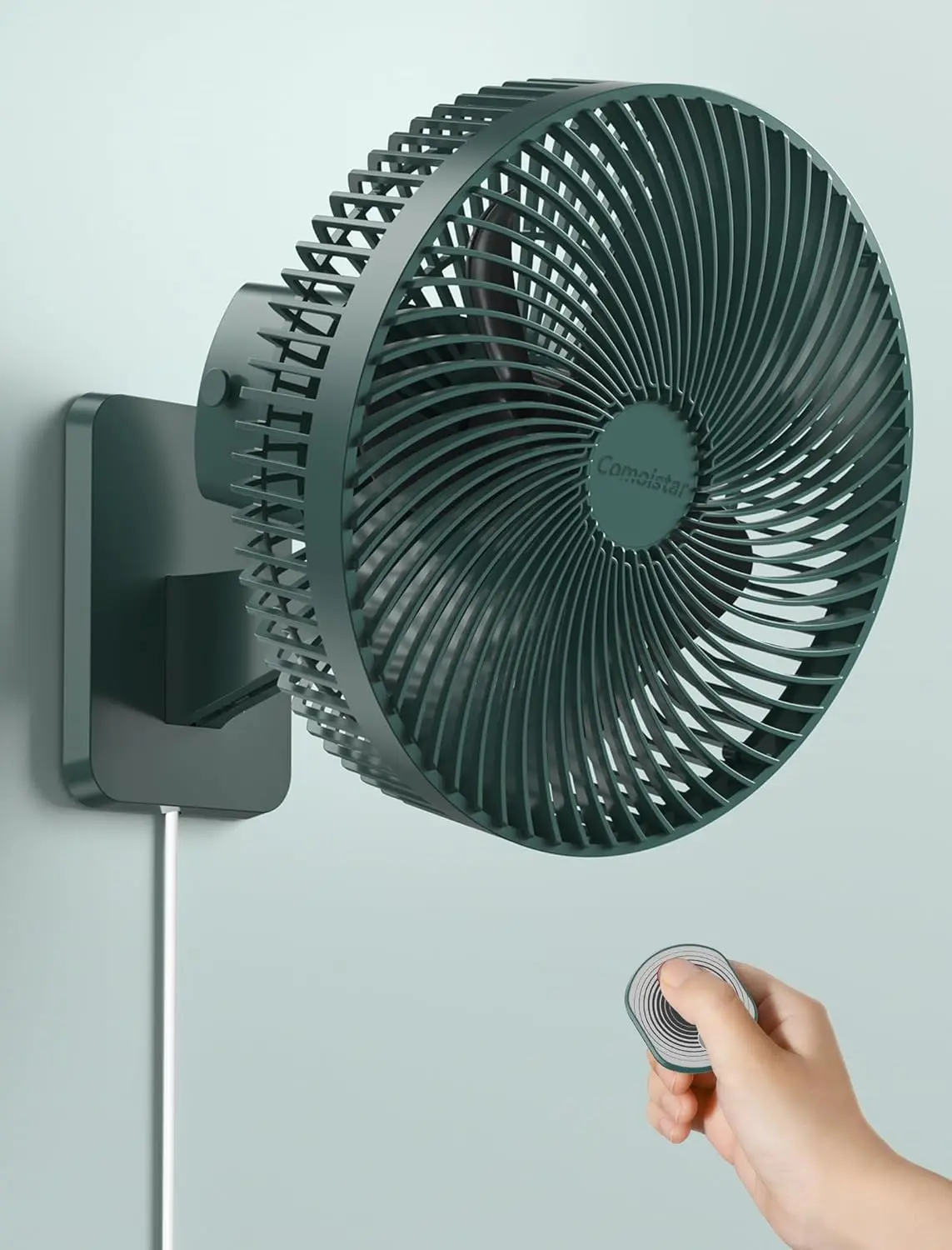 

Wall Oscillating Fan with Remote and Timer,8.5 Inch Small RV Fan with Powerful 4 Speeds, 90° Oscillation, 120° Adjustable Til