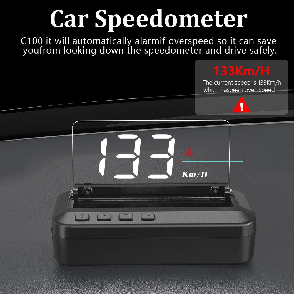 WiiYii C100 OBD2 GPS Car Speed Projector Mirror Driving On-board HUD Head Up Display Computer accessori elettronici per Auto