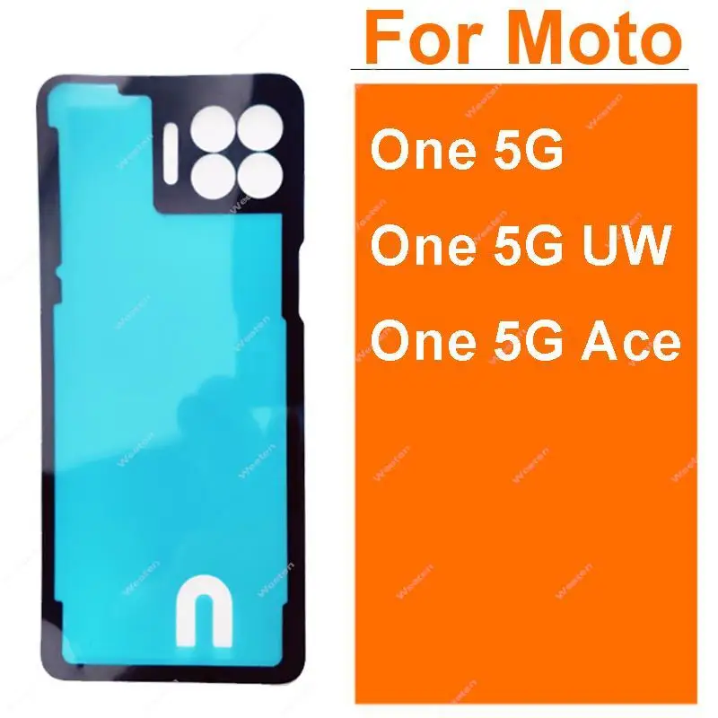 Back Battery Housing Cover Adhesive Sticker For Moto One 5G Ace UW XT2113-2 Back Cover Adhesive Sticker Replacment Repair Parts