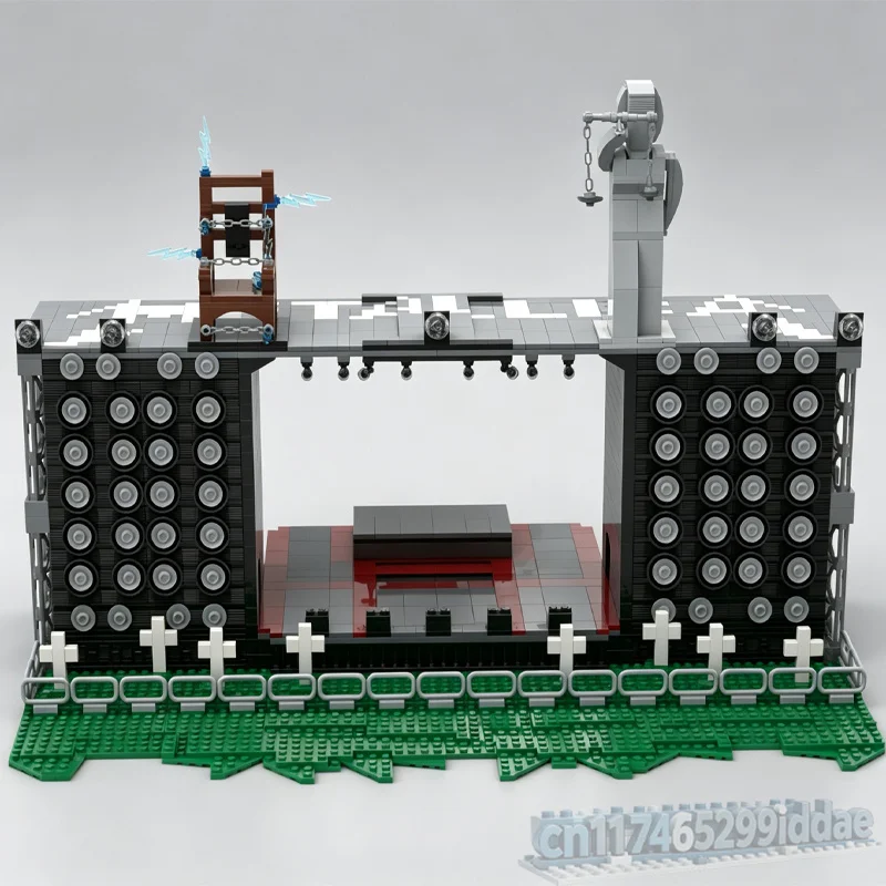 NEW 2024PCS Music Concert Stage Scene Model MOC Custom Puzzle Building Blocks DIY Assembly Toy Creative Collection Display Gift