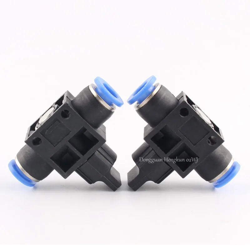 Válvula de plástico de inserción rápida, componente neumático, conector rápido, Hvff-6/8/10/12, Hvff