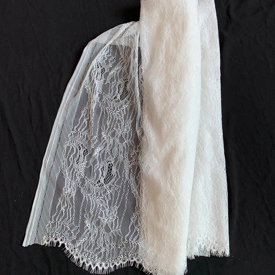 Width 100CM, Length 3 Meters Subtle Eyelash French lace Chantilly Lace Lady Dress Patchwork Lace Material Nice!
