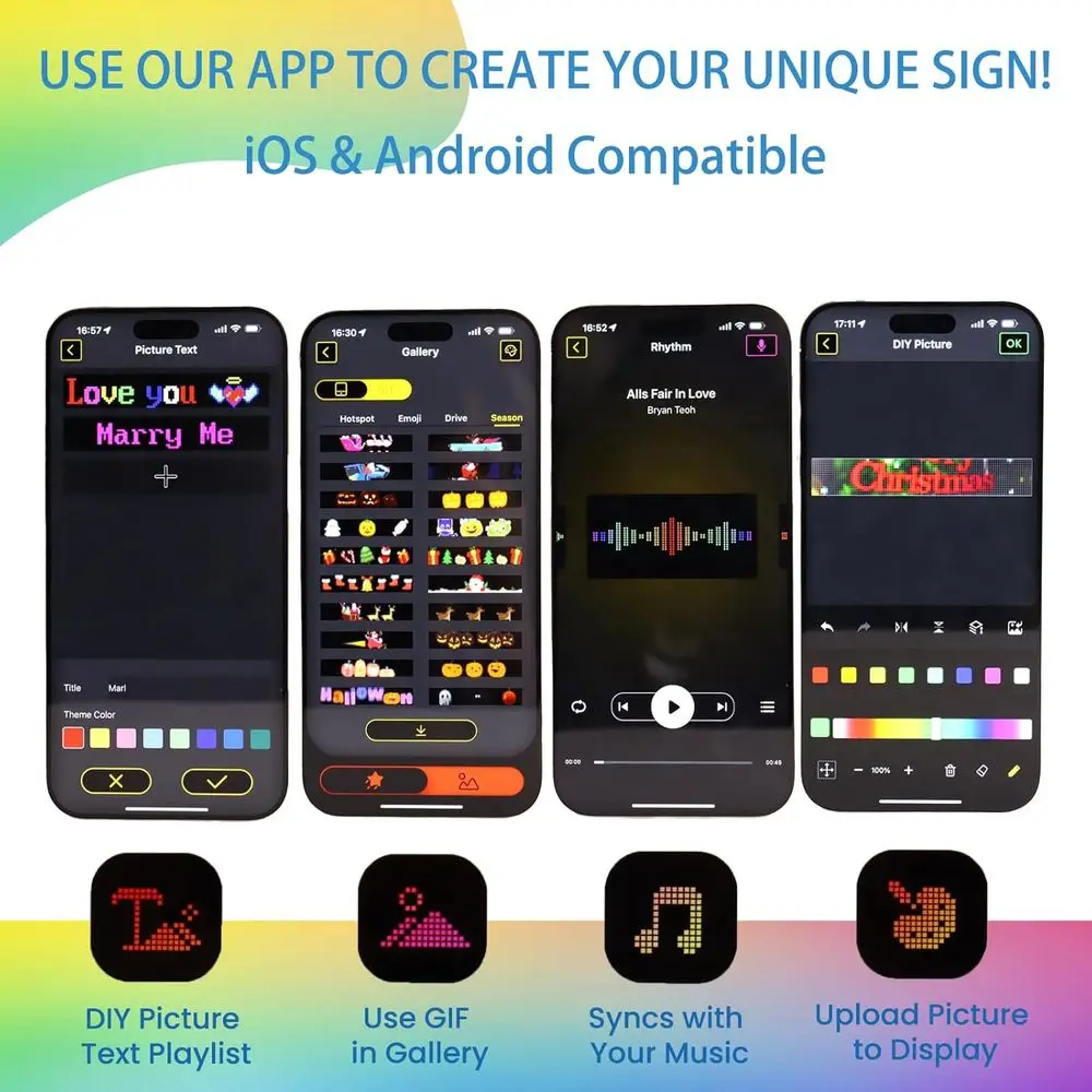 Coppia di occhi da diavolo LED 23,6x4,7 per parabrezza di veicoli - Ideale per auto, camion, SUV - Regalo unico per uomo