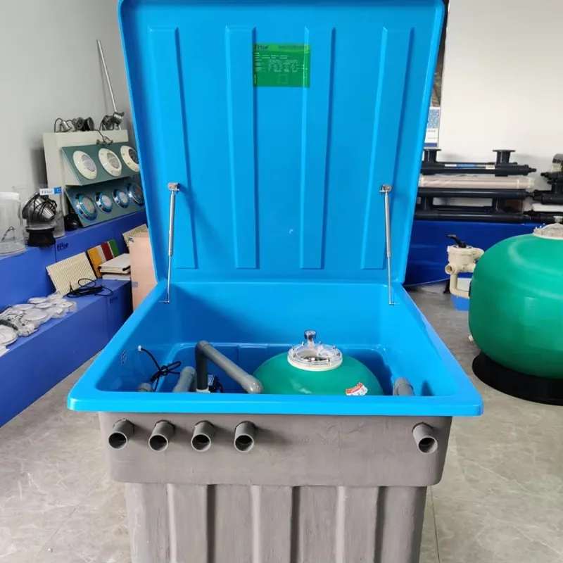 Manual Underground All-in-One Pool Filter Unit With Built-in Chemical Feeder Buried Installation For Villa Pool
