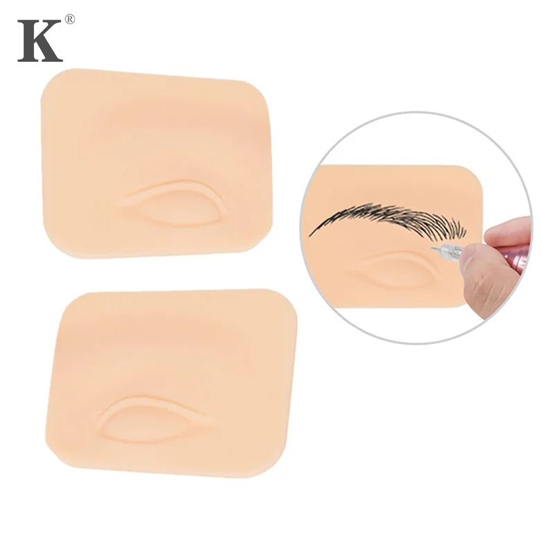 1Pair 3D Tattoo Practice Skin Blank Eyebrow Practice Skin Soft Silicone For Salon Supplies Beginners Makeup Artist Tattoo Artist