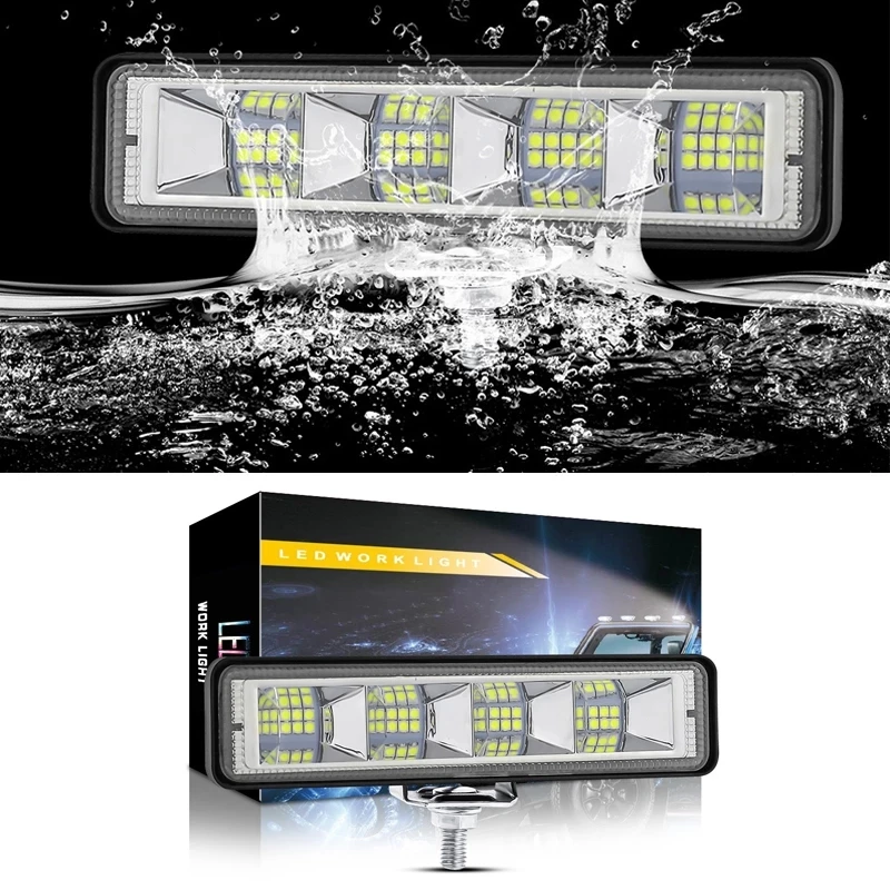 18W LED Bar 12V Flush Mount Offroad LED Work Light Pods 4x4 4WD ATV Truck LED Lamp For Auto Car SUV Tractor Off-road 24LED