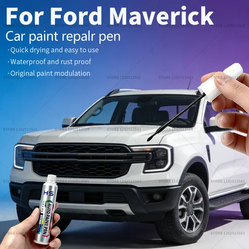 Pluma reparadora de pintura de coche para Ford Maverick, accesorios de reparación de arañazos, espacio, sombra blanca, negro, Oxford, blanco, velocidad, azul y rojo
