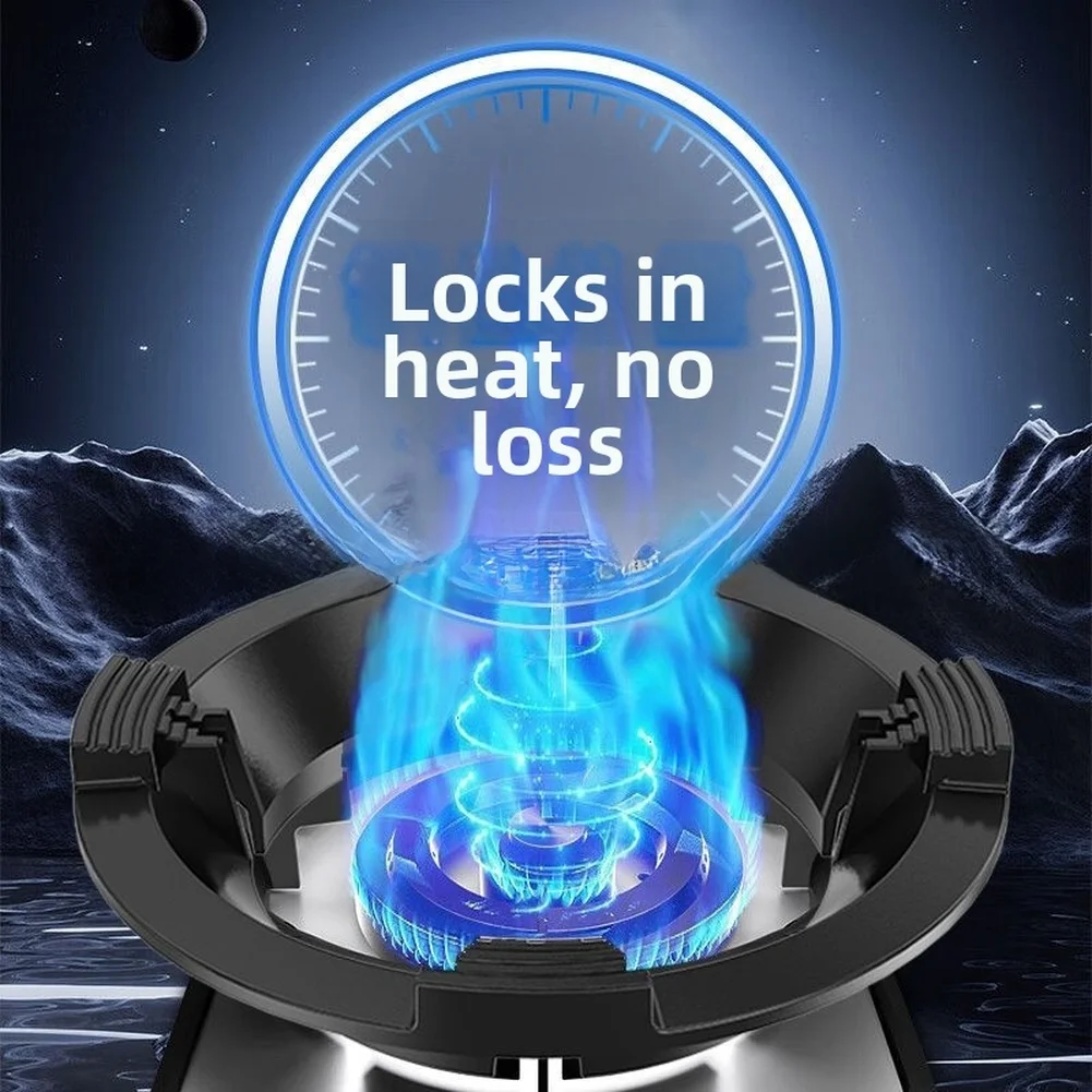 Windproof Burner Flame Concentrator Thickened Construction Anti-slip Teeth Widened Serrated Edges Stabilizes Flames