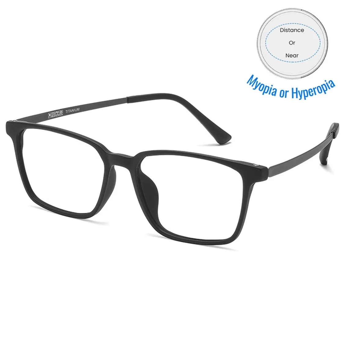 نظارات قصر النظر الطبية المضادة للضوء الأزرق، إطار تيتانيوم TR90 خفيف للغاية، نظارات عصرية للرجال والنساء #1