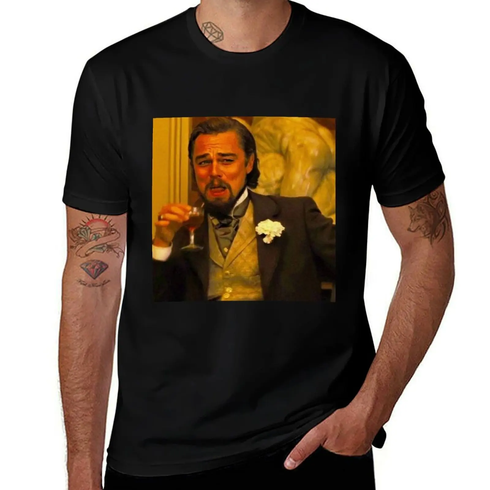 Funny dicaprio T-Shirt Sweat Resistant Workout Tee Shirt