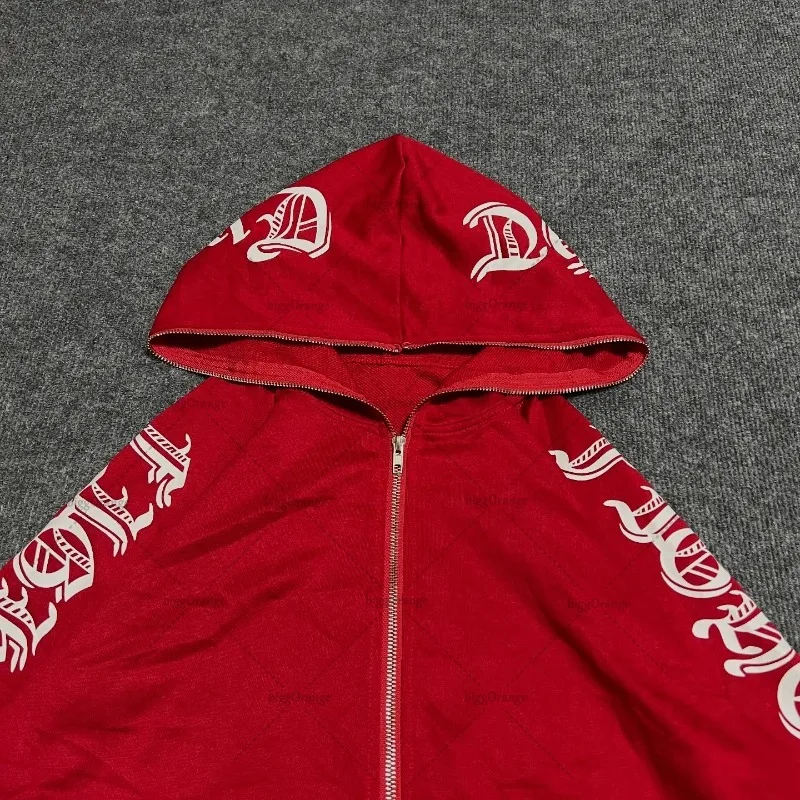 فضفاض إلكتروني طباعة موضة عادية المتضخم قلنسوة بسحاب الرجال Y2k الأمريكية القوطية الشرير شارع العليا Harajuku البلوز النساء