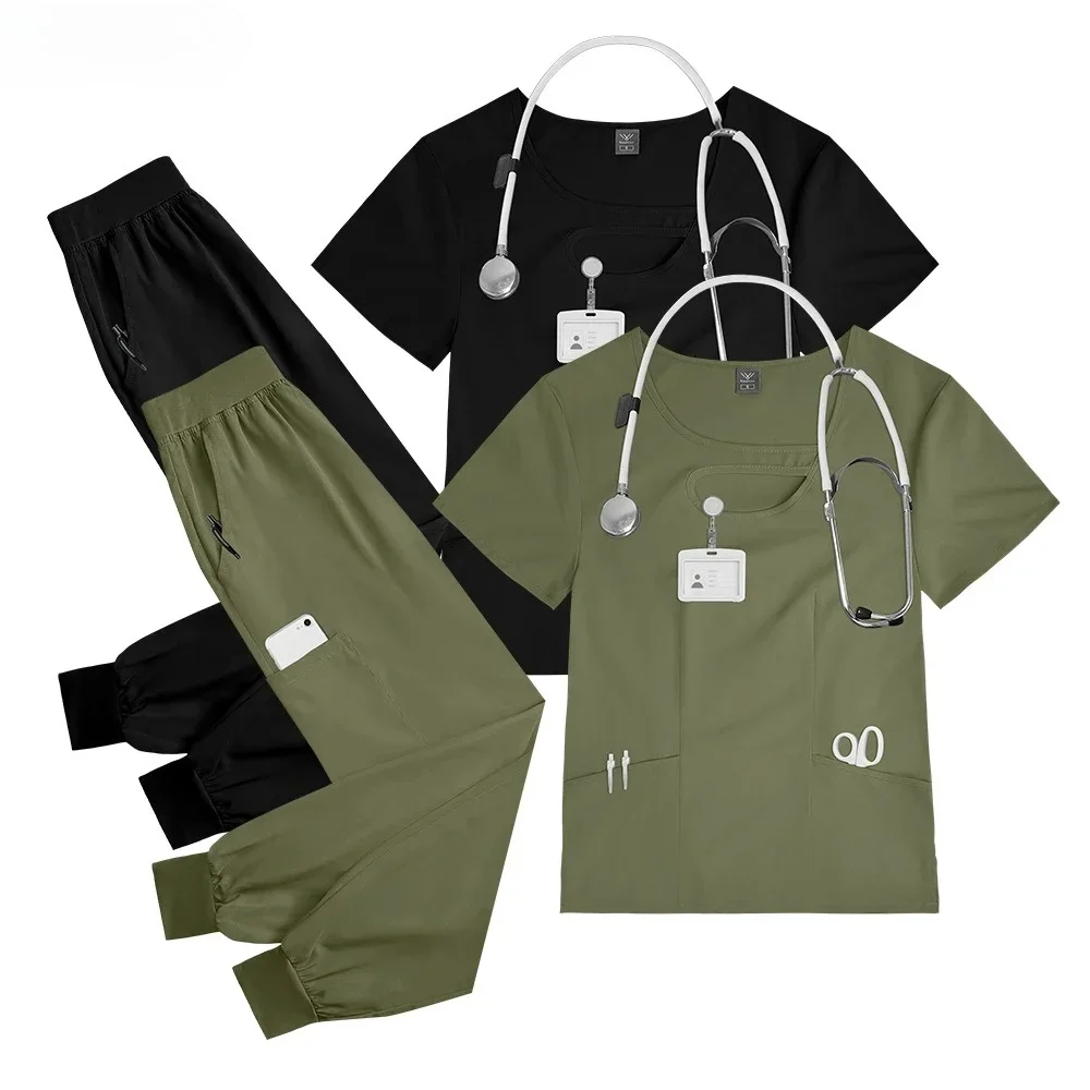 

Wholesale SPA Uniform Doctor Nurse Scrub Nursing Uniform Women Jogger Nursing Scrubs Uniforms Set Multi Colored Workwear