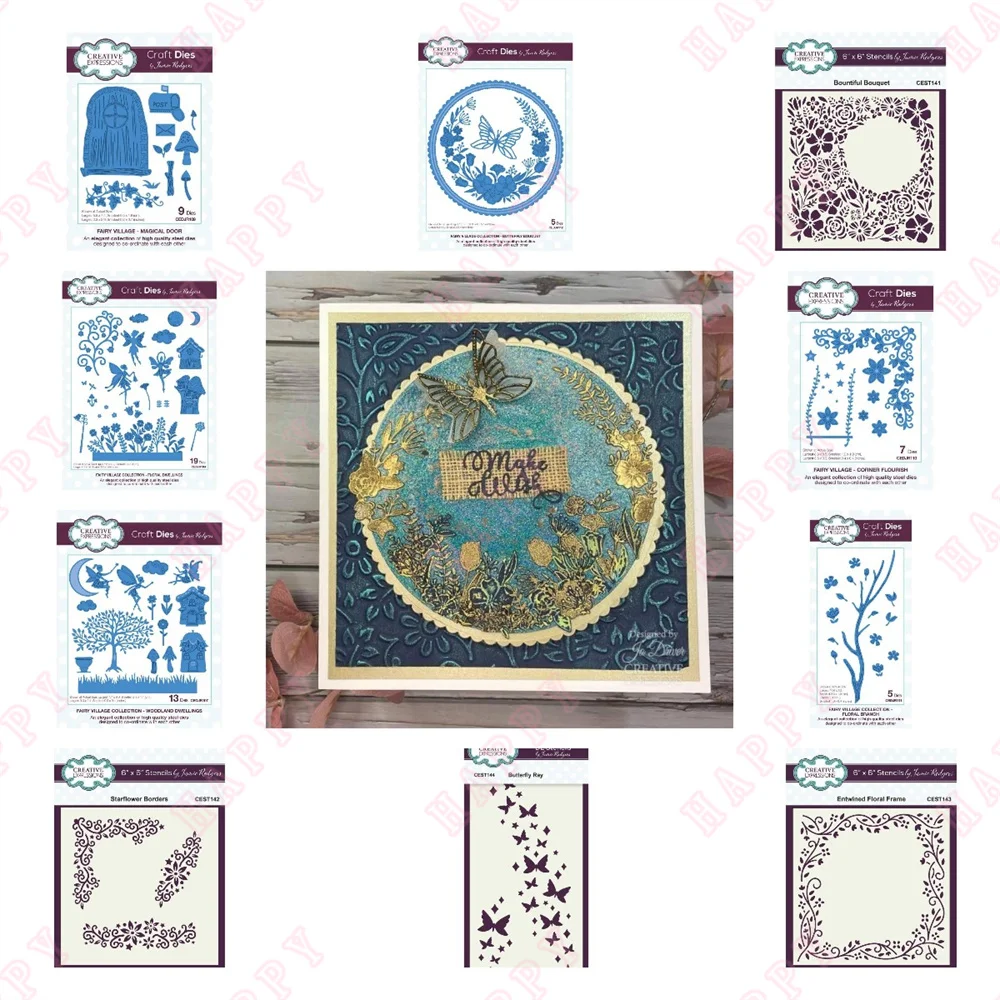 Floral Dwellings Craft Dies And stencils 2023 new DIY Scrapbook Card Stencil Paper Cards Handmade Album Sheets Christmas Easter