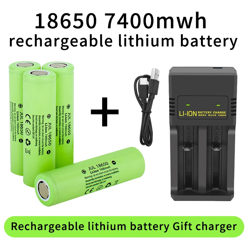 

High Quality 18650 lithium battery 3.7V rechargeable battery 2000mah Household Batteries Battery Packs