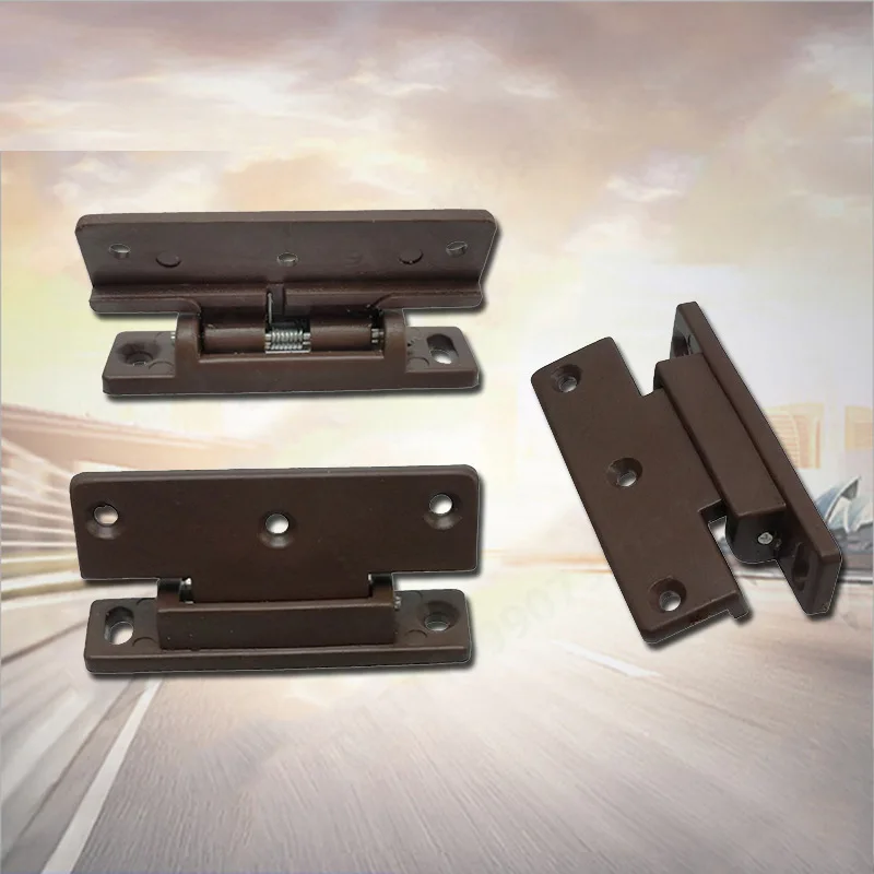 Plastic Spring Hinge Brown Cabinet Door Hinges Wardrobe Dustproof Side Connector Furniture Hardware Accessories