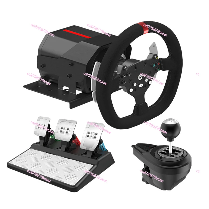 Force Feedback Racing Game Aiming Wheel 900 Degree Compatible with PC Computer