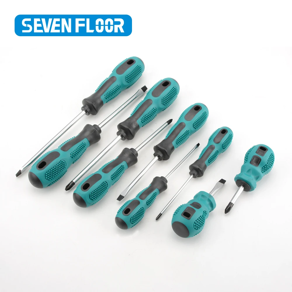 9/6Pcs Magnetic Screwdriver Set Heavy Duty Manual Cross Head Screwdriver Metric Flat Head Screwdriver for Electronics Furniture