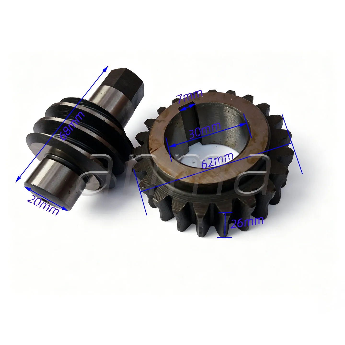 1 Set Printing Machine Rubber Blanket Worm Gear And Worm 22 Teeth For Komori Printing Machine Accessories