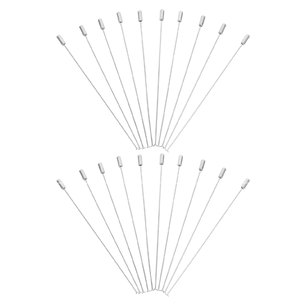 

20pcs Metal Pins Brooch Safety Long With Stopper Ends Elegant Secure Design Durable For Work Banquet Formal Events Lapel