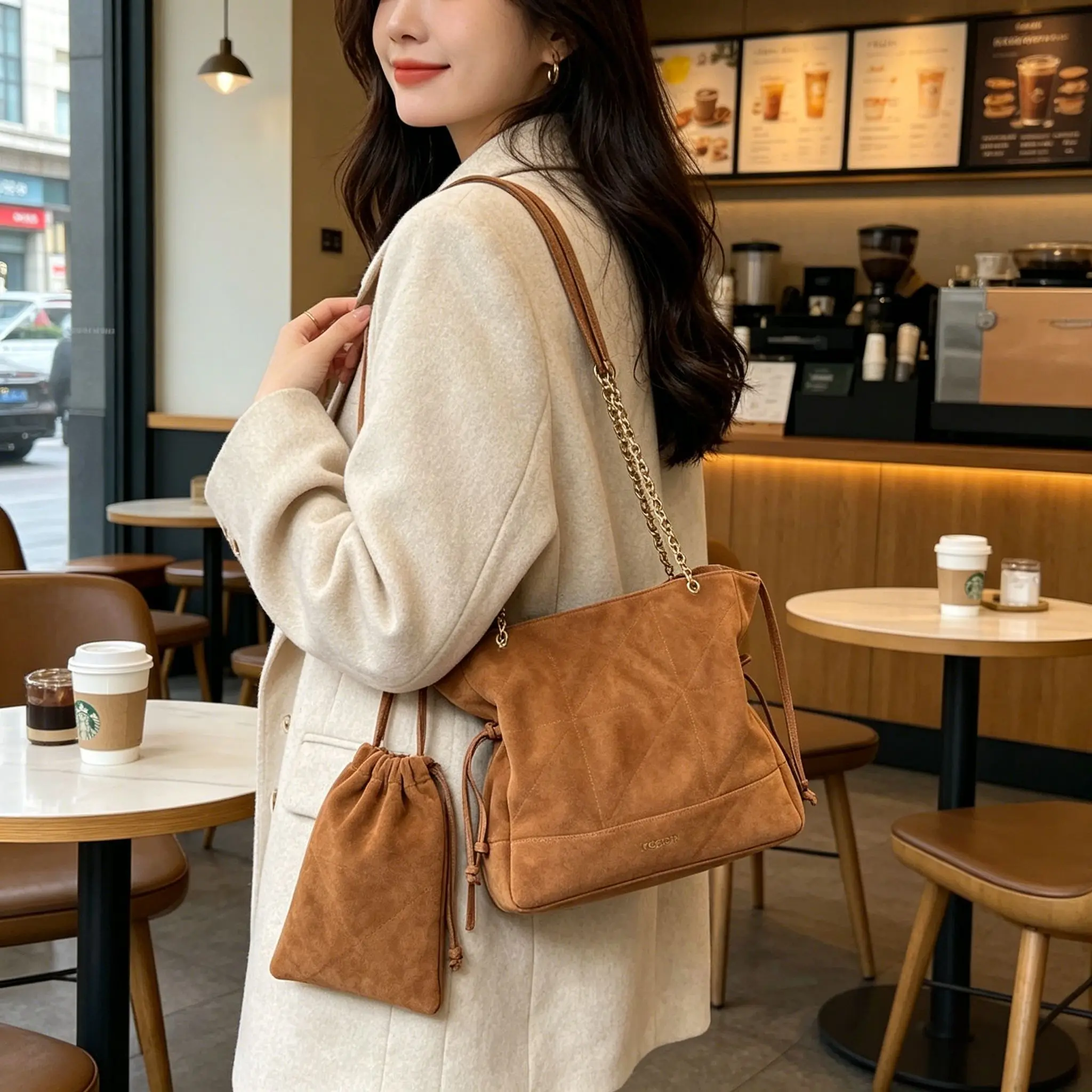 

Casual genuine leather crossbody bag, high-quality luxury women's handbag, women's shoulder bag
