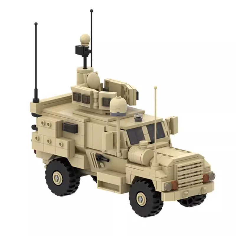 MOC 4x4 Mine Resistant Armored Vehicle Blocks, Military Truck Model, Chinese DIY Bricks for Assembly & Collection Gifts