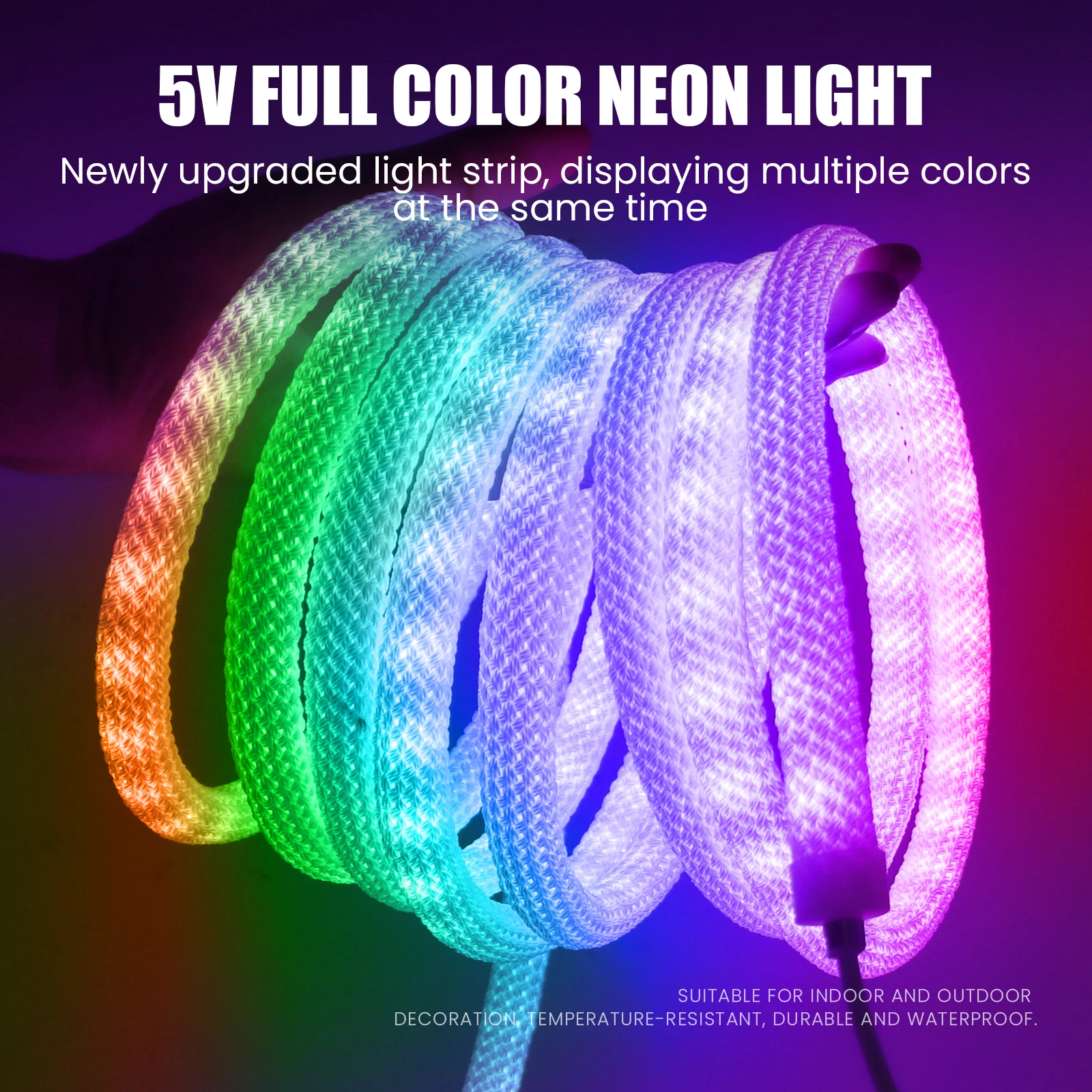 

DC 5V WS2812B Addressable Dream Color RGB Neon Strip IP67 Room Decor Led Strip Diode Pixel Silicon Tube Light