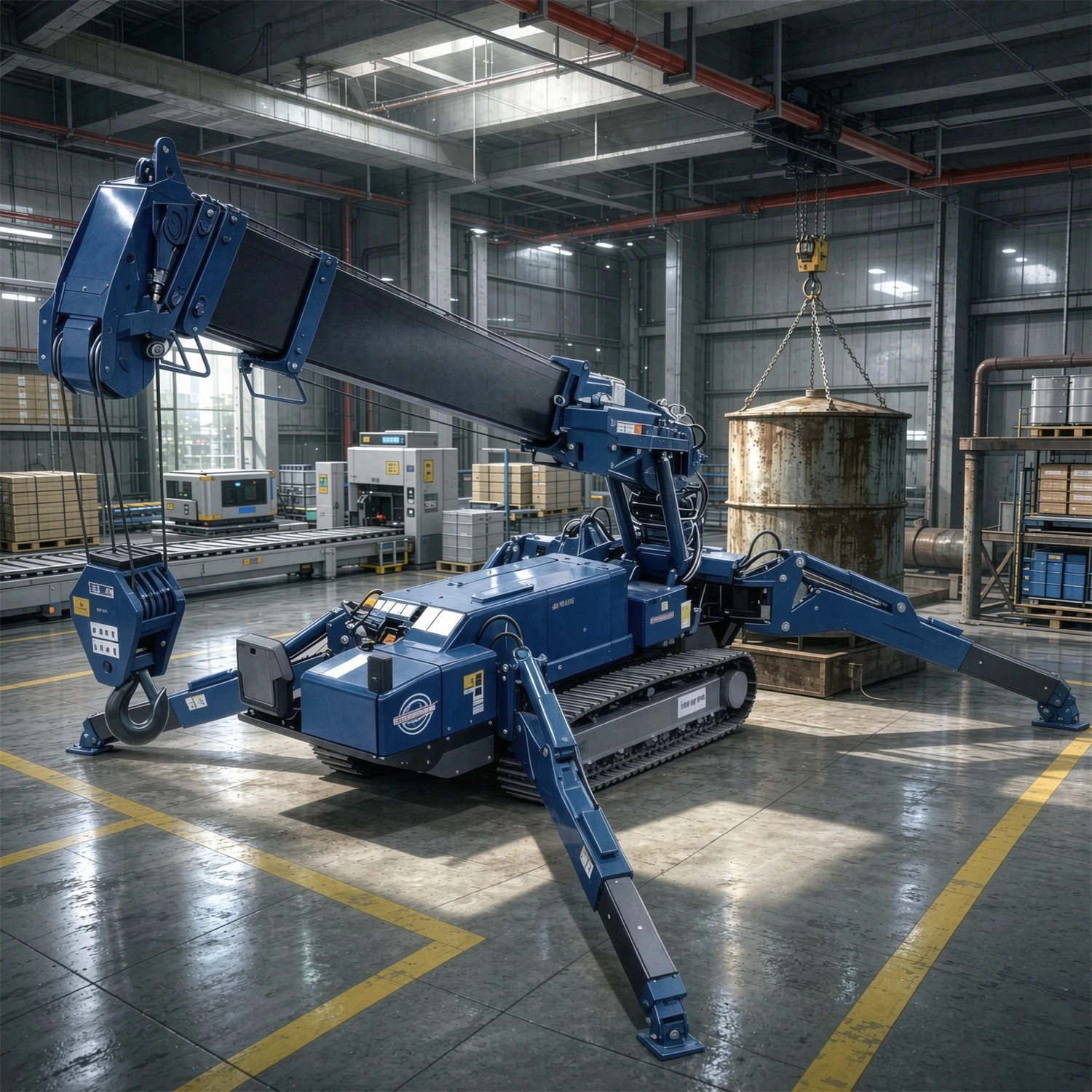 Wholesale Spider Crane 5 Ton 6 Ton 8 Ton Hydraulic Boom Spider Crane Electric Mobile Remote Control Small Crawler Spider Crane