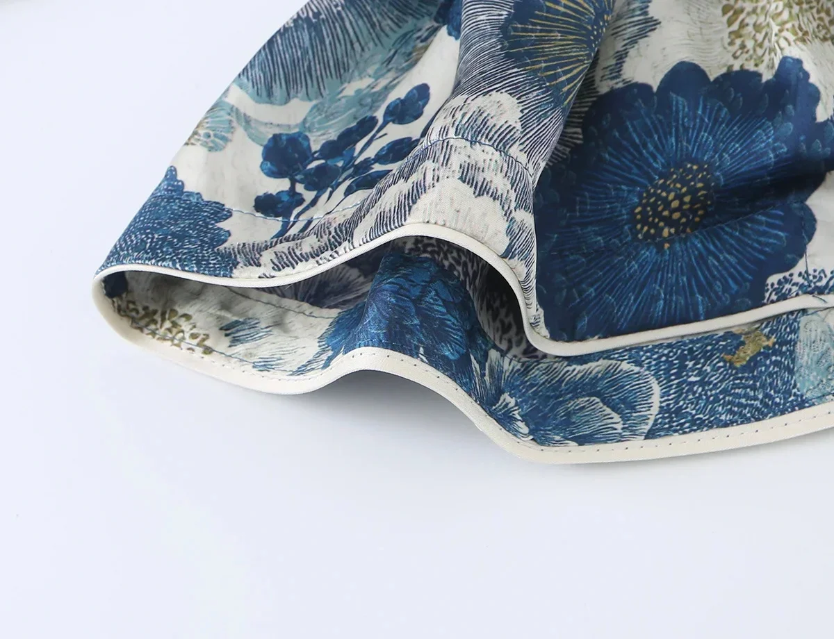 KONDALA Damen Elegantes Schickes Bedrucktes Hosenset 2026 Frühling Sommer Trendiges Urlaubs-Freizeitset Damen Schnür-Knopf-Hemden, Lange Hosen – Detail 11