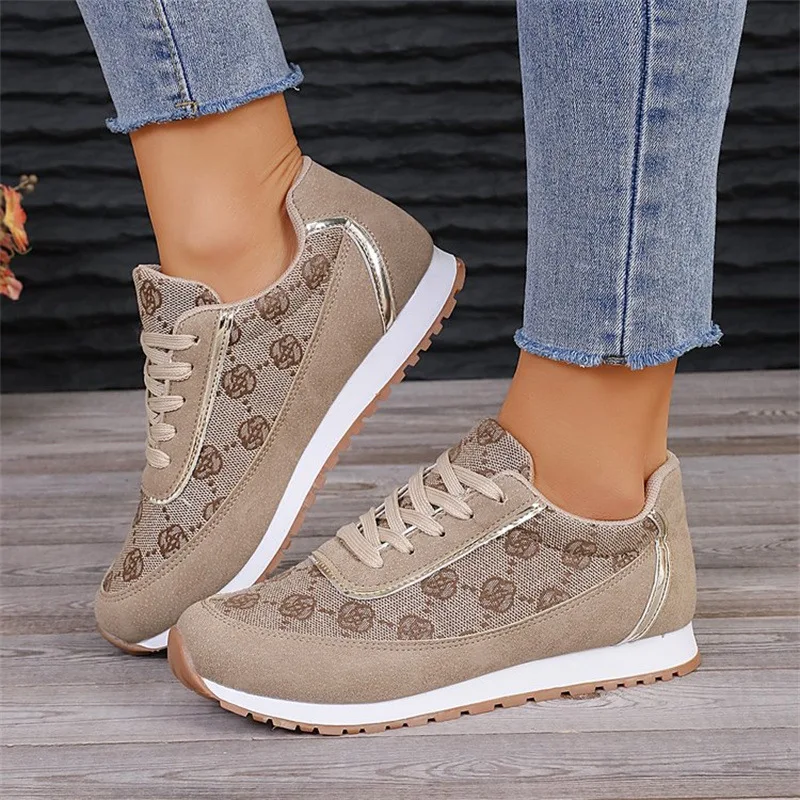 Modne wiosenne nowe sneakersy luksusowe buty damskie buty wulkanizowane Khaki Plus rozmiar 43 wygodne buty do koszykówki