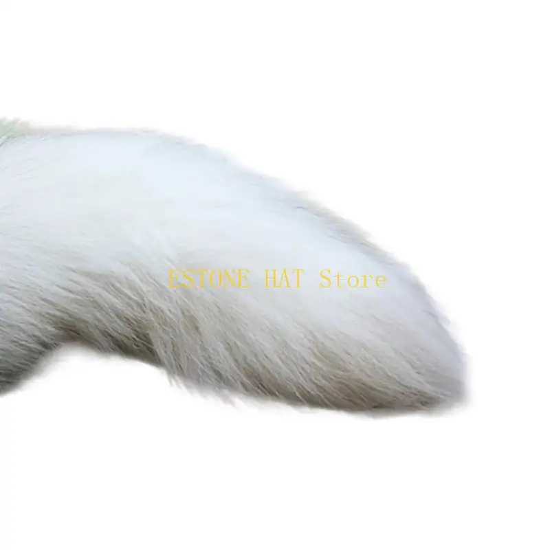 49mf vossen staarten grappige Halloween faux bont staart verstelbare harige staartkostuumstaart voor kinderen, kinderen,