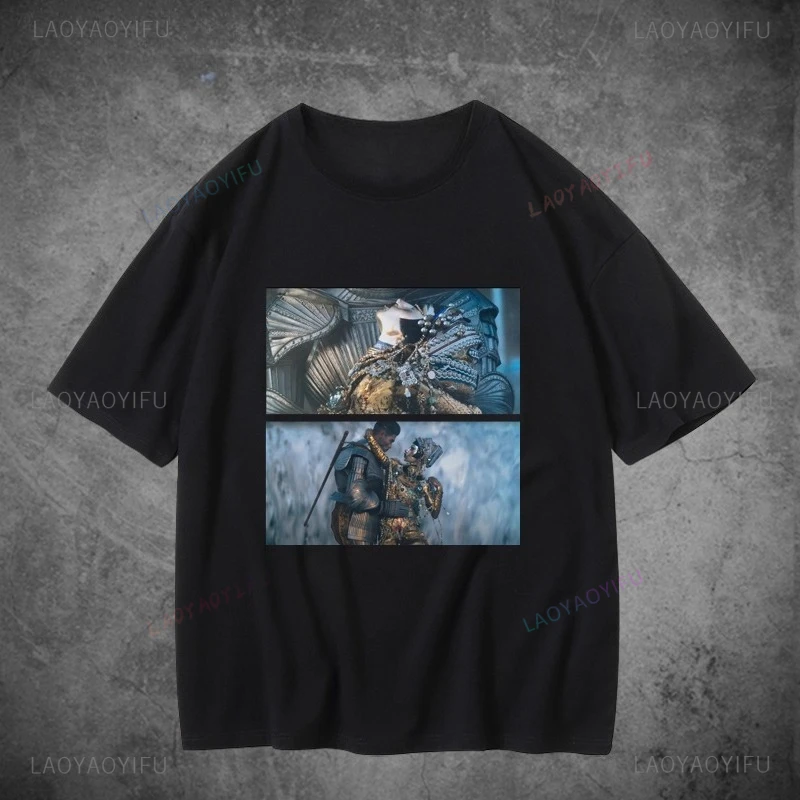 الحب الموت روبوت تي شيرت الرجال Crewneck البوليستر رخيصة المحملة الرسوم المتحركة الإرهاب JIBARO الساحرة خمر موضة الساخن فيلم تيشيرت مطبوع