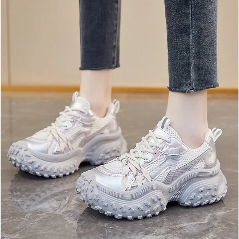 

Women's New Dad Shoes Spring Autumn Casual Thick-Soled Height-Increasing Outdoor Running Middle-Aged Young People Style