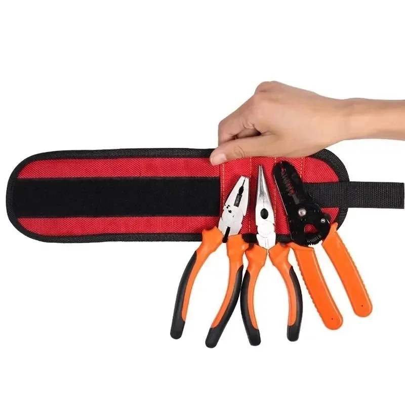 New Strong Magnetic Wristband Portable Tool Bag for Screw Nail Nut Bolt Drill Bit Repair Kit Organizer Storage