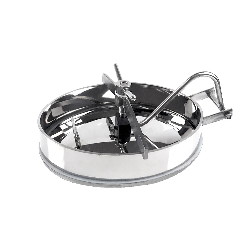 stainless steel 304 316L sanitary tank Inwards Opening Oval Manhole Cover for Pressure Vessels