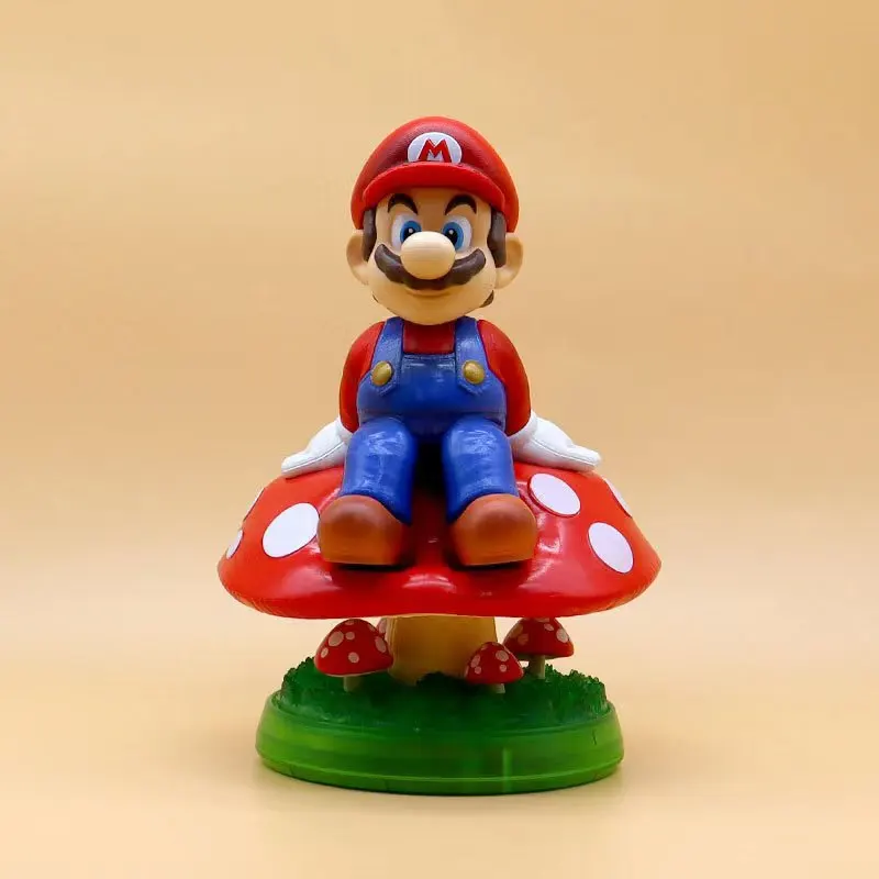 

Super Mary Sitting Mushroom Mario Glowing And Speaking Doll Model Collection Desktop Accessories Cute Doll Accessories Toy Gifts