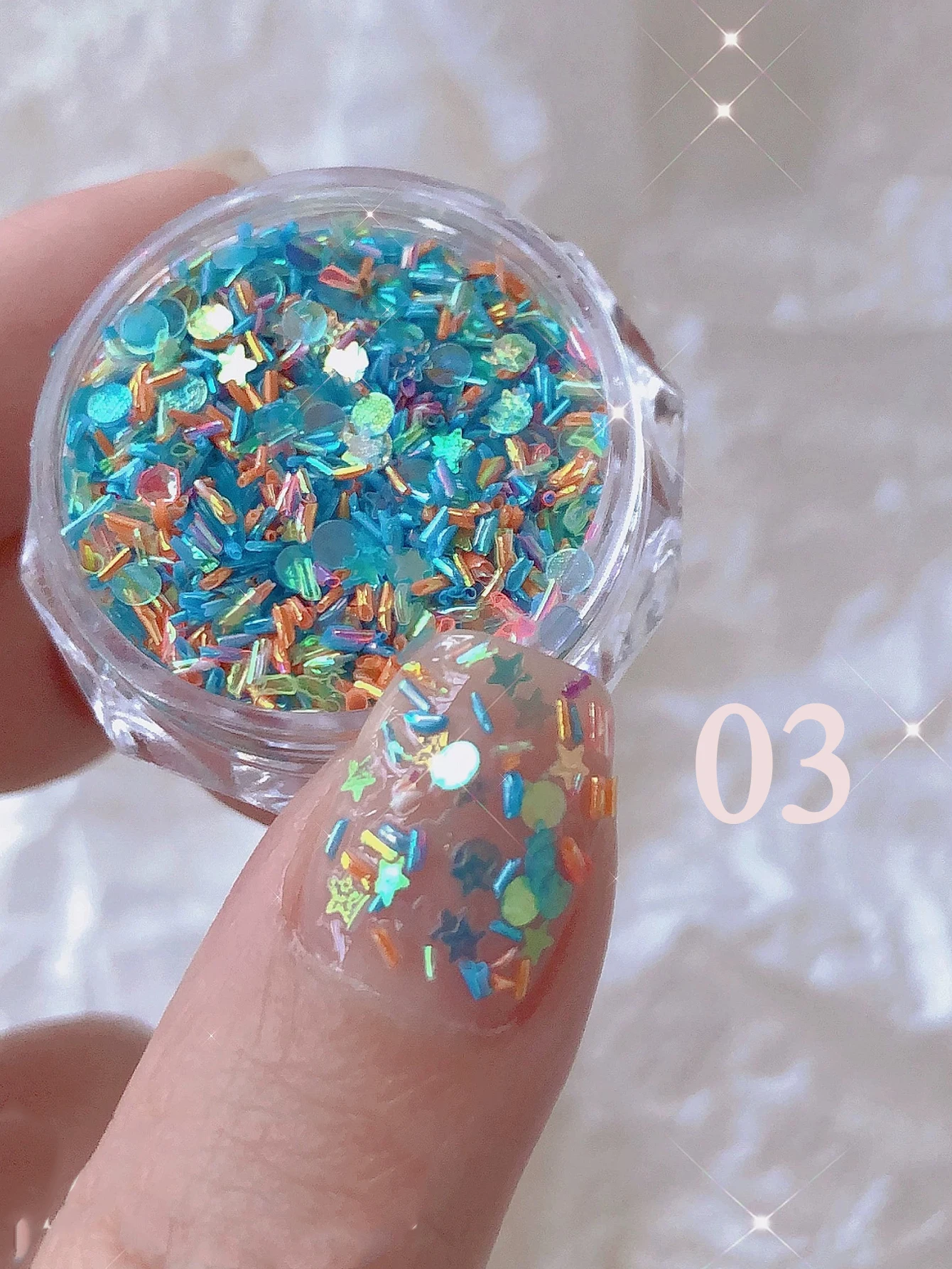 1 PCS /5 PCS three-dimensional colorful nail art accessories, cute and versatile three-dimensional nail art sequin partic