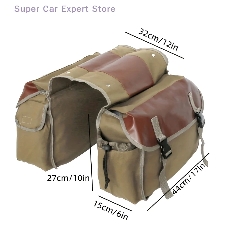 Motorbike Bag Large Capacity Motorcycle Riding Travel Canvas Waterproof Panniers Box Side Tools Bag Pouch For Motorbike 6