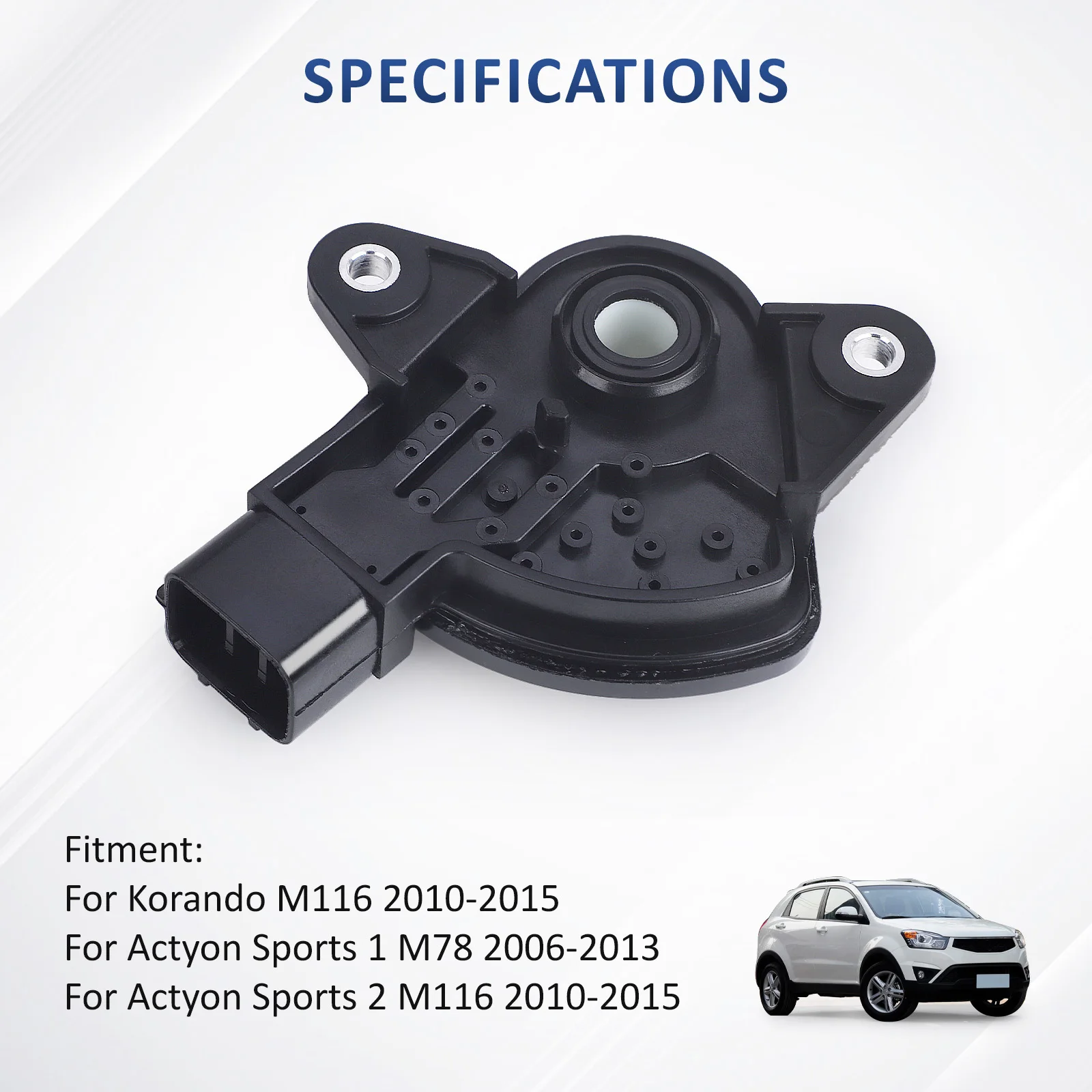 

Gearbox Transmission Inhibitor Safety Switch A/T OE0578640127 0578-640127 For Ssangyong Actyon Sports1/2 Korando M78/M116 Black