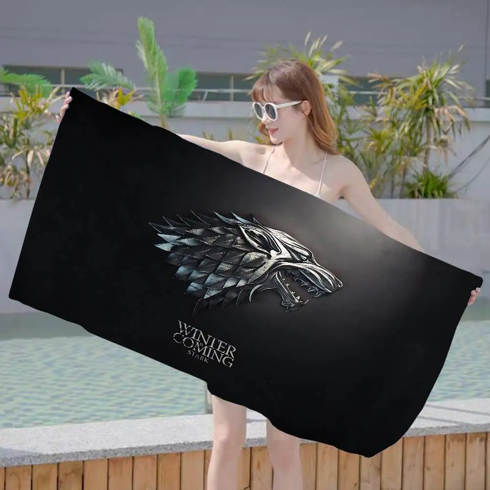 Popular TV Series G-Game Of T-Thrones Beach Towel Colorful Bath Towels for Girl Microfiber Quick Dry Custom Sand Free Beach Yoga