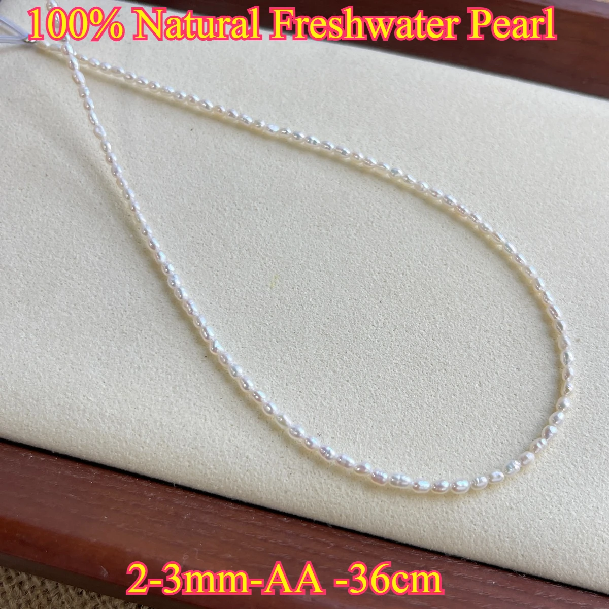 

2-3mm AA Genuine Rice Factory Wholesale Natural Freshwater Pearl Spacer Bead for Jewelry Make DIY Necklace Bracelet Women Gift