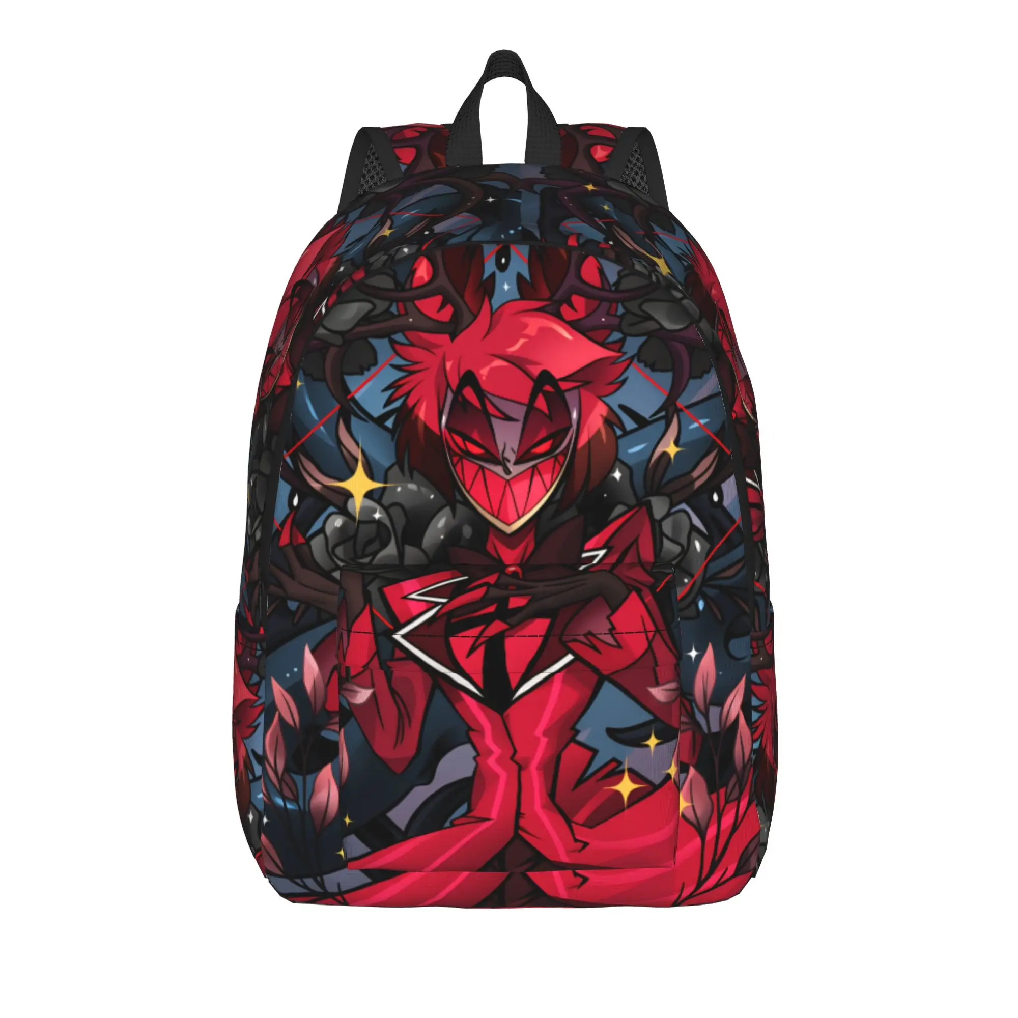 Relax Alastor Vox Backpack Hazbines Hoteles University Backpacks Boy Kawaii School Bags Custom Lightweight Rucksack