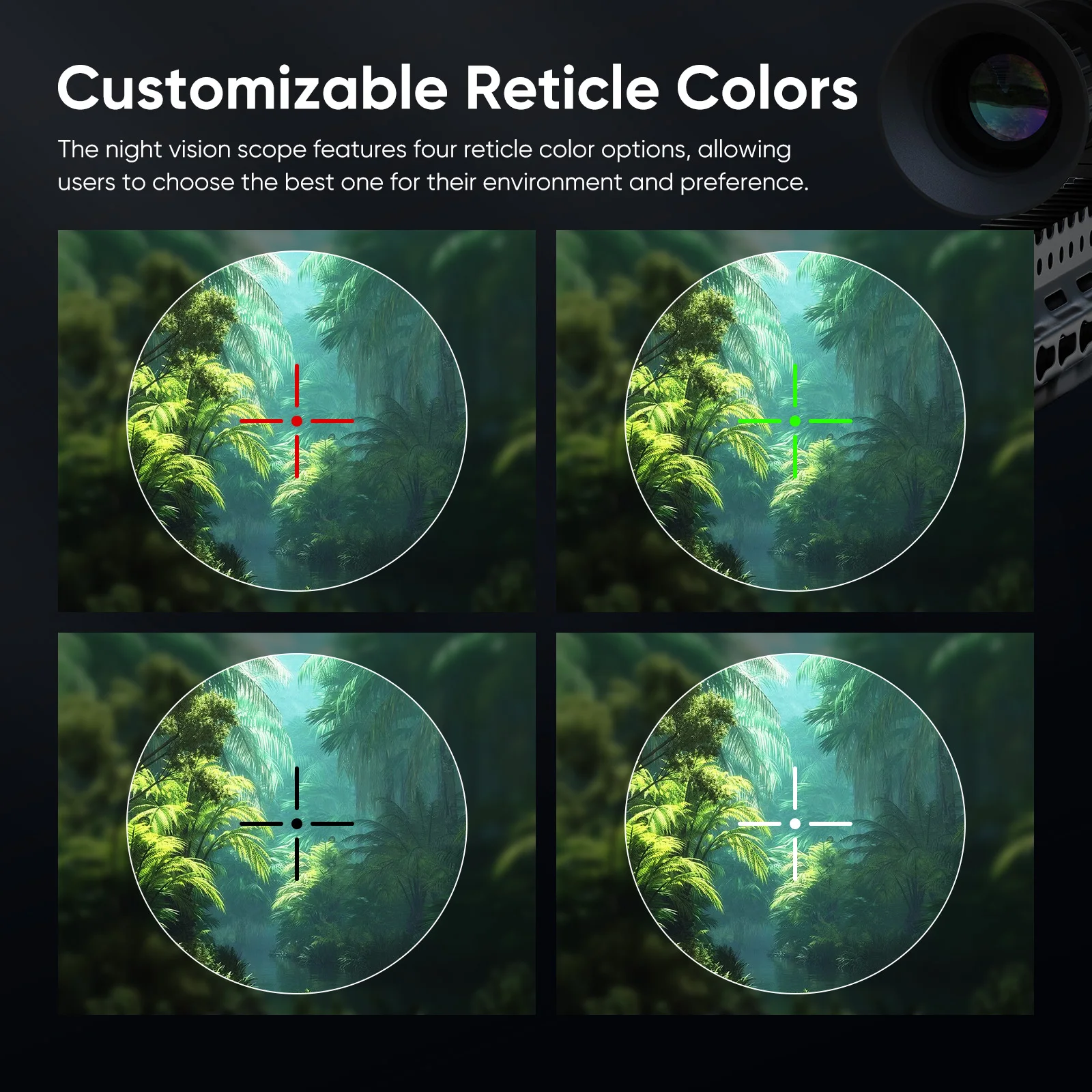 نطاق الرؤية الليلية 50 مللي متر عدسة بؤرية نظارات الرؤية للصيد الليلي التخييم 850nm رؤية ليلية/ليلة أحادية مع كاميرا وفيديو