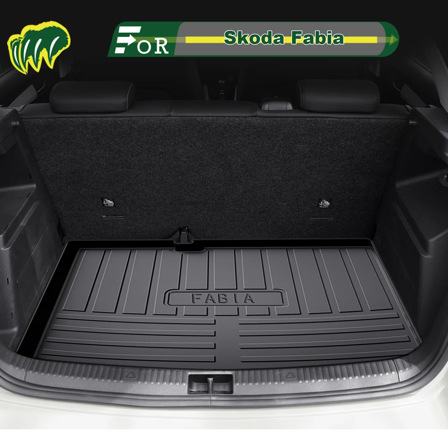 

Для Skoda Fabia 2008-2019 TPE Custom Fit Автомобильный коврик в багажник Всесезонный коврик для багажника 3D-образный коврик для багажника Защитный коврик для заднего багажника