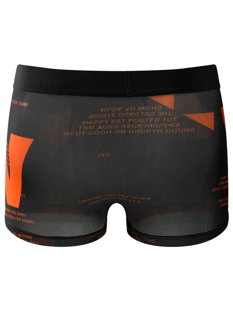 3 Pieces of Men's Underwear Ice Silk Fabric Fashion Trend Men's Boxers Comfortable Breathable Sports Stretch Underwear