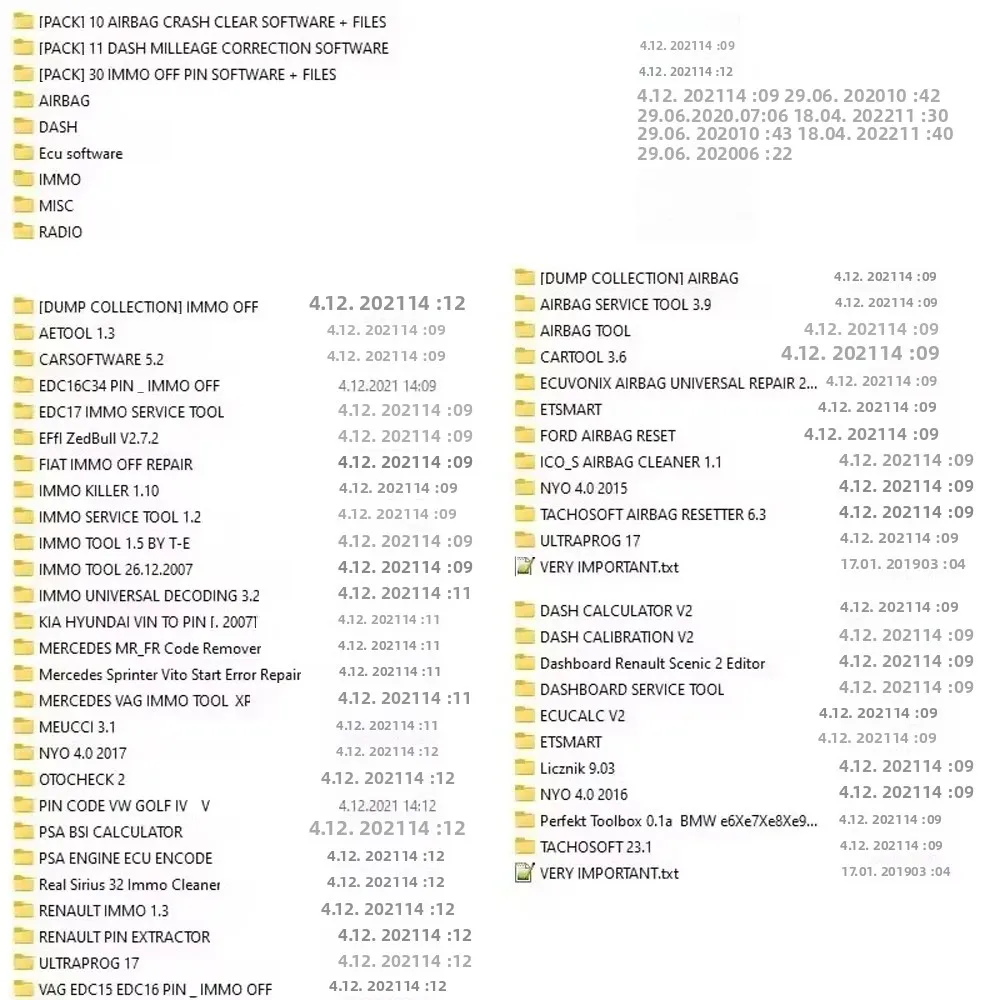 Paket Perangkat Lunak Penuh 32GB Koreksi Jarak Tempuh Kantung Udara Kecelakaan Jelas IMMO Off Dash & Alat Diagnostik Mobil IMMO