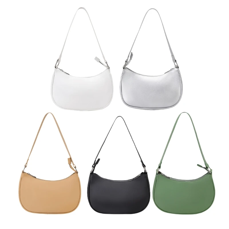 

Women Bag Retro Armpit Bag Commuting Bag Solid Color Shoulder Bag Dumplings Bag Dropship