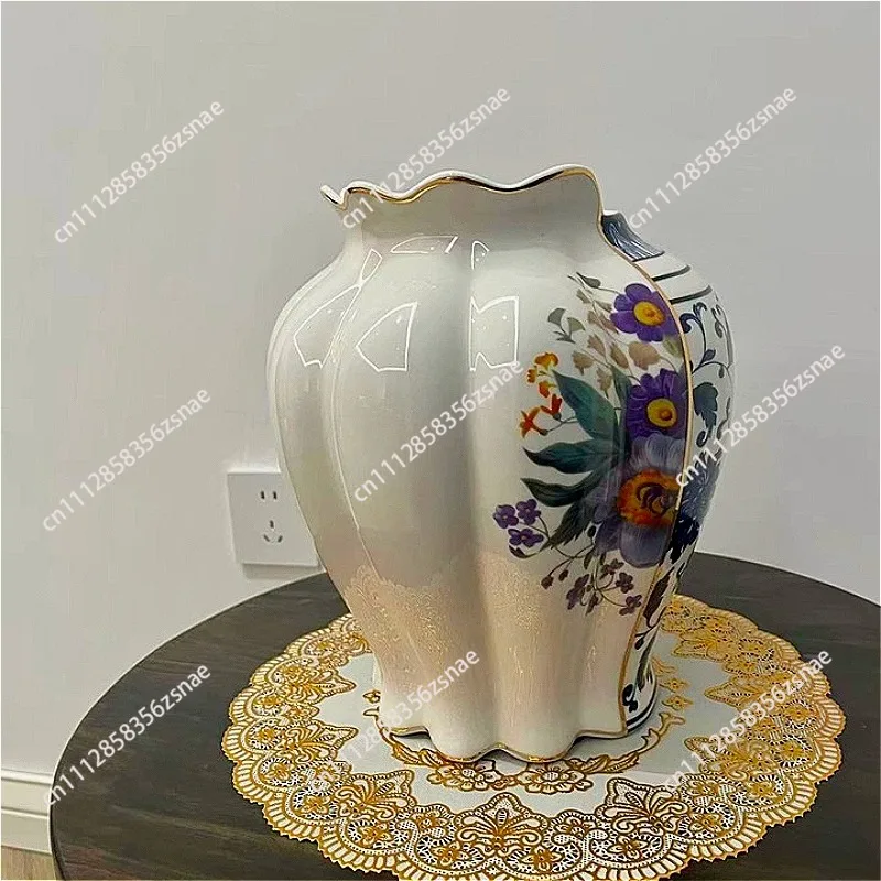 Christmas gift Chinese and Western vase emotional stability ornament living room flower arrangement ceramic retro premium