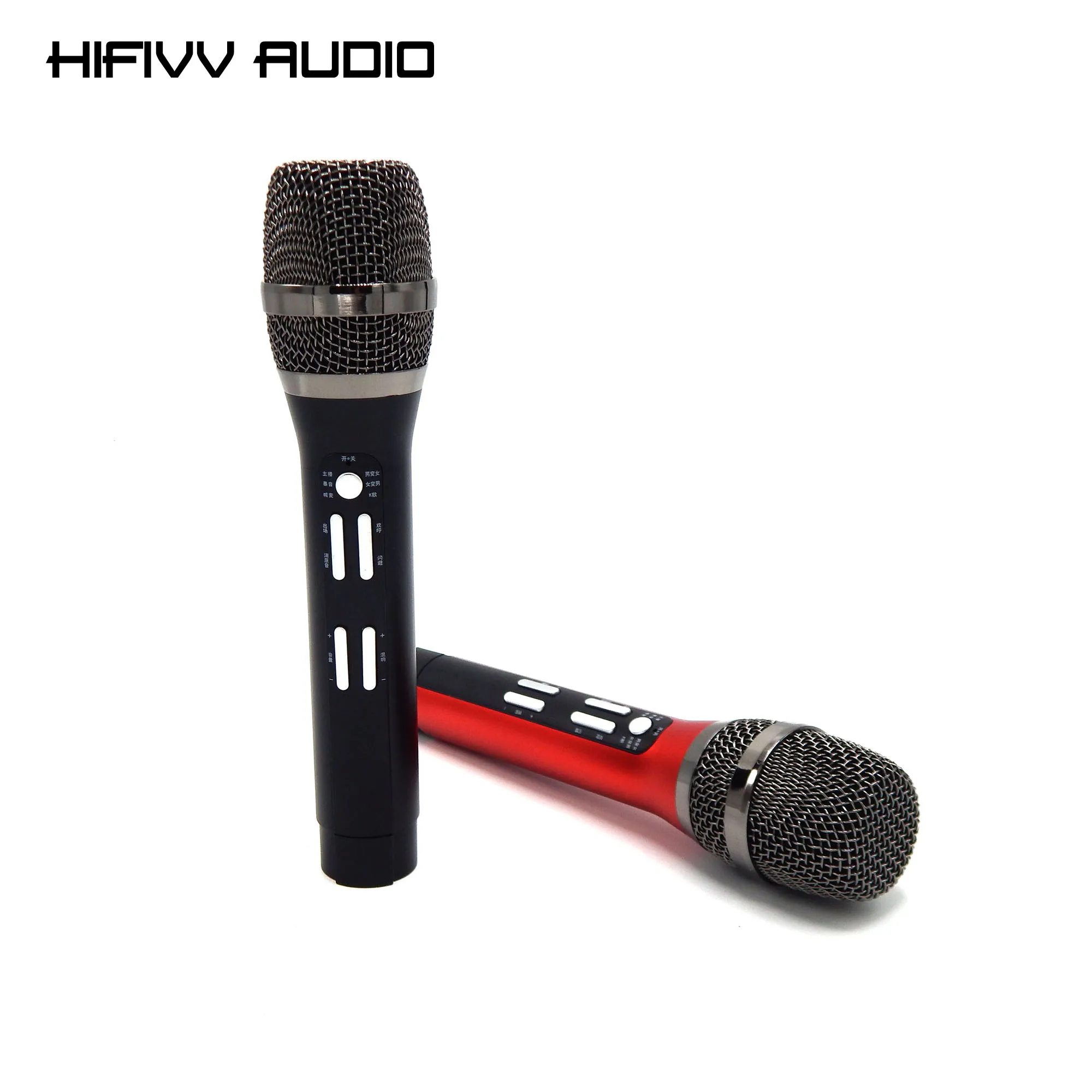 

UHF Car KTV Suit K-song CellPhone Microphone Wireless FM Radio Speaker Microphone Karaoke Bluetooth Audio Reverberation Singing